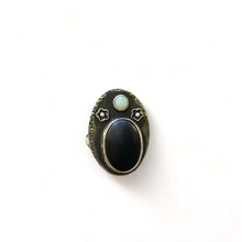 Load image into Gallery viewer, Onyx & Opal Ring