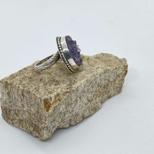 Load image into Gallery viewer, Round Raw Amethyst Ring-  One of a kind custom Order Available/ Made to order