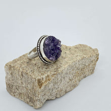 Load image into Gallery viewer, Round Raw Amethyst Ring-  One of a kind custom Order Available/ Made to order