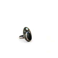 Load image into Gallery viewer, Onyx & Opal Ring