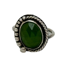 Load image into Gallery viewer, Serpentine Oval Gemstone Ring