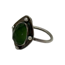 Load image into Gallery viewer, Serpentine Serenity: Handcrafted Sterling Silver Adjustable Ring