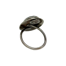 Load image into Gallery viewer, Serpentine Serenity: Handcrafted Sterling Silver Ring with Adjustable Size