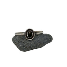 Load image into Gallery viewer, Elegance Defined: Handcrafted Sterling Silver Cuff with Black Onyx Stone