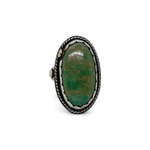Load image into Gallery viewer, Harmony Fusion: Handcrafted Mixed Metal Turquoise Ring (Size 9 3/4)