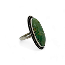 Load image into Gallery viewer, Turquoise Tranquility: Handcrafted Oval Turquoise Ring (Size 8 1/2)