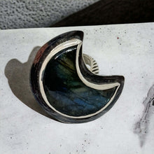 Load image into Gallery viewer, Custom Moon Labradorite Ring | Sterling Silver