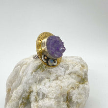Load image into Gallery viewer, Sun & Moon Amethyst Ring