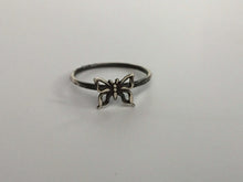 Load image into Gallery viewer, Butterfly Stacking Ring. Sterling silver stacker jewelry mix and match. Moth jewelry butterfly jewelry.