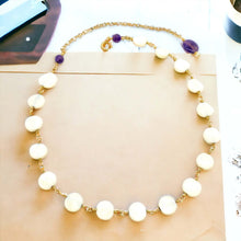 Load image into Gallery viewer, Golden Labradorite Shell Bead Necklace