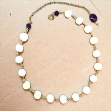 Load image into Gallery viewer, Golden Labradorite Shell Bead Necklace