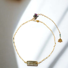 Load image into Gallery viewer, Labradorite Necklace with Elephant Charm | 14K Gold Filled