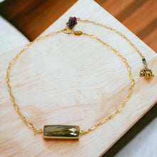 Load image into Gallery viewer, Labradorite Necklace with Elephant Charm | 14K Gold Filled
