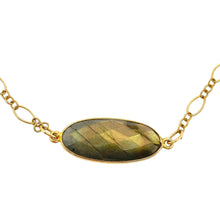 Load image into Gallery viewer, Labradorite Elephant Wire Wrapped Necklace | 14K Gold Filled