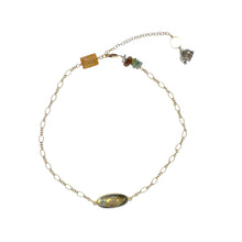 Load image into Gallery viewer, Labradorite Elephant Wire Wrapped Necklace | 14K Gold Filled