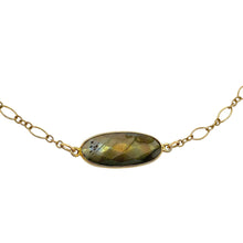 Load image into Gallery viewer, Labradorite Elephant Wire Wrapped Necklace | 14K Gold Filled