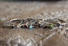 Load image into Gallery viewer, Set of 3 Stackable Rings Mix and Match Gemstones Sterling Silver