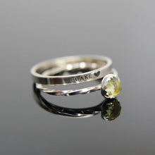 Load image into Gallery viewer, Choose your Gemstone. One 14k white gold gemstone stacking ring. Gemstone stacking band ring. White gold gemstone ring.