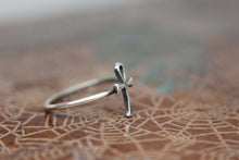 Load image into Gallery viewer, Ankh Key of Life Stacking Ring. Sterling silver Egyptian Ankh ring.