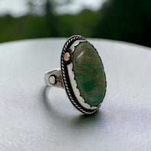 Load image into Gallery viewer, Harmony Fusion: Handcrafted Mixed Metal Turquoise Ring (Size 9 3/4)