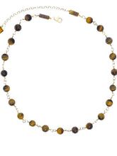 Load image into Gallery viewer, Wire Wrapped Tiger's Eye Necklace | 14K Gold Filled