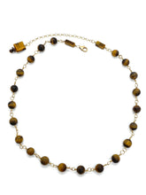 Load image into Gallery viewer, Wire Wrapped Tiger's Eye Necklace | 14K Gold Filled