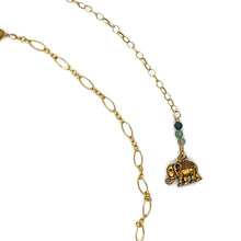 Load image into Gallery viewer, Labradorite Necklace with Elephant Charm | 14K Gold Filled