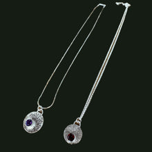 Load image into Gallery viewer, Tube Set Gemstone Pendant - Glendale Private Studio
