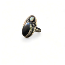 Load image into Gallery viewer, Onyx &amp; Opal Ring
