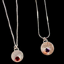 Load image into Gallery viewer, Tube Set Gemstone Pendant - Glendale Private Studio
