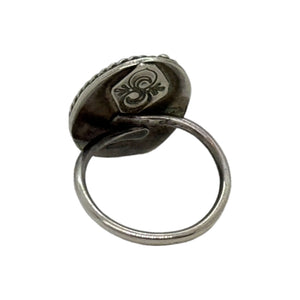 Serpentine Oval Gemstone Ring