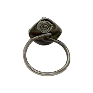 Serpentine Serenity: Handcrafted Sterling Silver Adjustable Ring