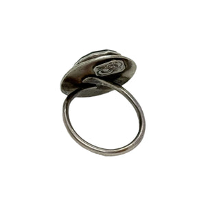 Serpentine Serenity: Handcrafted Sterling Silver Ring with Adjustable Size