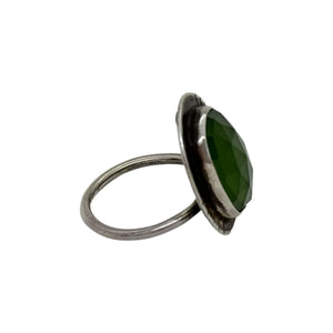 Serpentine Serenity: Handcrafted Sterling Silver Ring with Adjustable Size