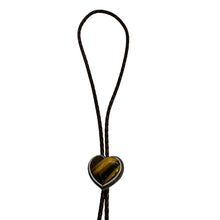 Load image into Gallery viewer, Tiger Eye Heart Shape Bolo Tie
