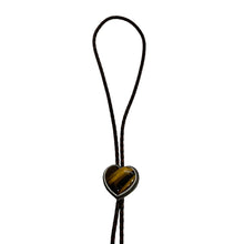 Load image into Gallery viewer, Tiger Eye Heart Shape Bolo Tie
