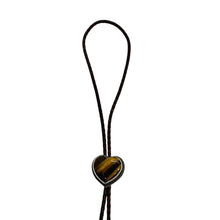 Load image into Gallery viewer, Tiger Eye Heart Shape Bolo Tie
