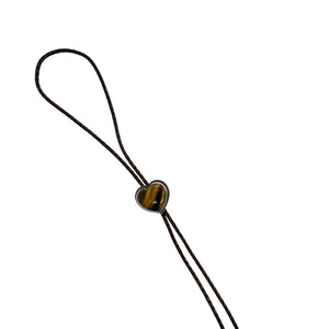 Tiger Eye Heart Shape Bolo Tie