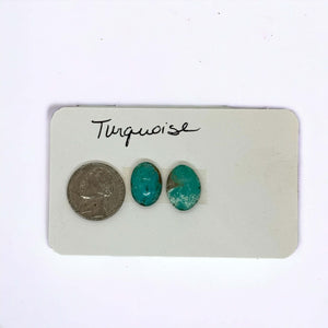 Custom Turquoise Duo: Handpicked Oval Stones for Personalized Jewelry Custom Order- Design Consultation