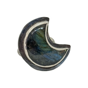 Mystical Moon Labradorite Statement Ring: Custom & Made to order