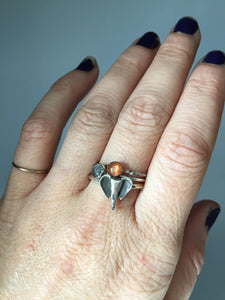 Lucky Elephant Stacking Ring. Sterling silver stacker jewelry mix and match.
