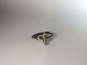 Seahorse Stacking Ring. Sterling silver stacker jewelry mix and match. Ocean sea creature environmental awareness jewelry.
