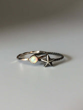 Load image into Gallery viewer, Nautical Star Stacking Ring. Sterling silver stacker jewelry mix and match. Superstar ring.

