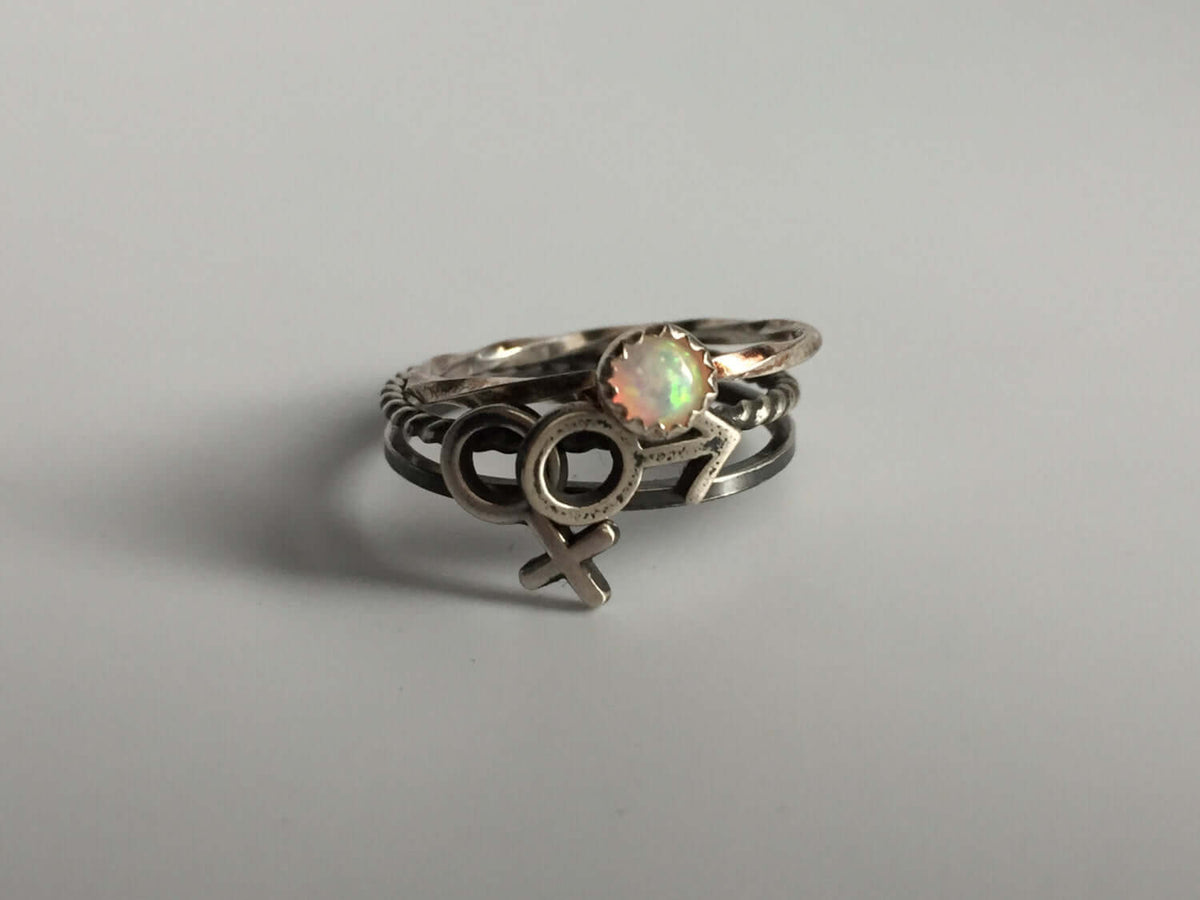 Unisex Sterling Silver Stacking Rings | Miss November Studio