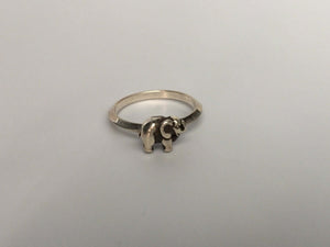 Elephant Stacking Ring. Sterling silver stacker jewelry mix and match. Good luck symbol jewelry.