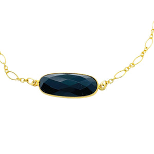 Strength and Protection: Handcrafted Wire Wrapped Onyx Pendant Necklace