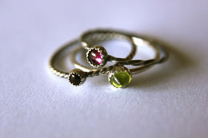 Soldering Class: Create 3 Rings - 2 Stackable Rings & 1 Gemstone Sterling Silver Ring