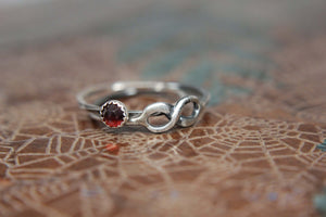 To Infinity Stacking Ring. Sterling silver infinity ring. Delicate dainty infinity symbol ring for your love.