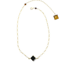 Load image into Gallery viewer, Onyx cube Necklace
