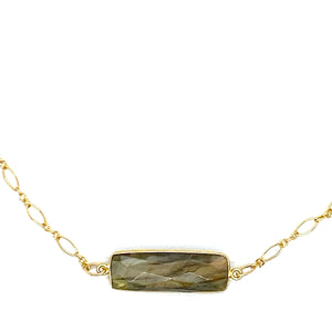 Labradorite gold filled necklace